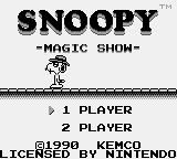 Snoopy - Magic Show Title Screen